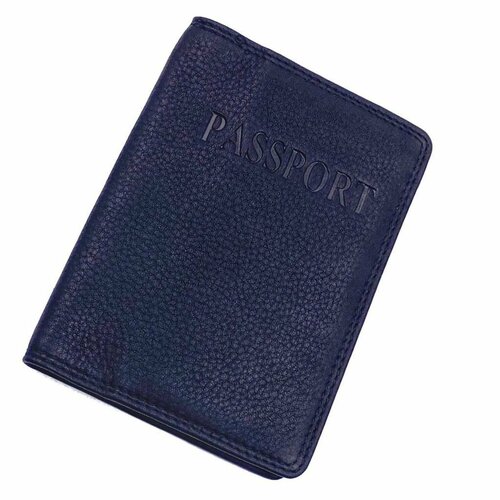 Обложка для паспорта  6560 Black, натуральная кожа, отделение для карт, черный