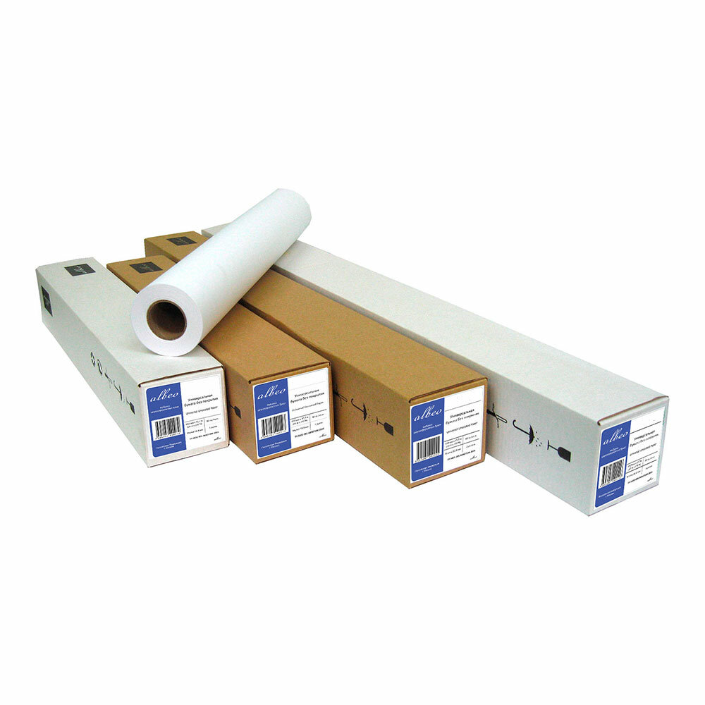 Бумага для плоттеров А1+ универсальная Albeo InkJet Paper, 610мм х 45,7м, 90г/м2, Z90-24-1