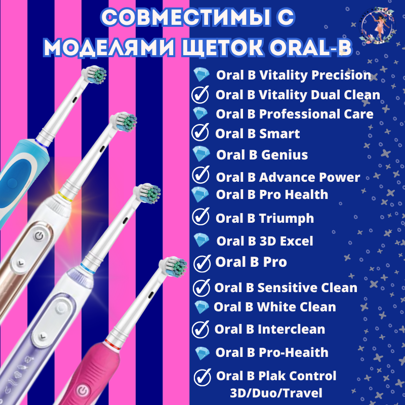 Насадки на щетку oral b сменные набор 4 шт - фотография № 11