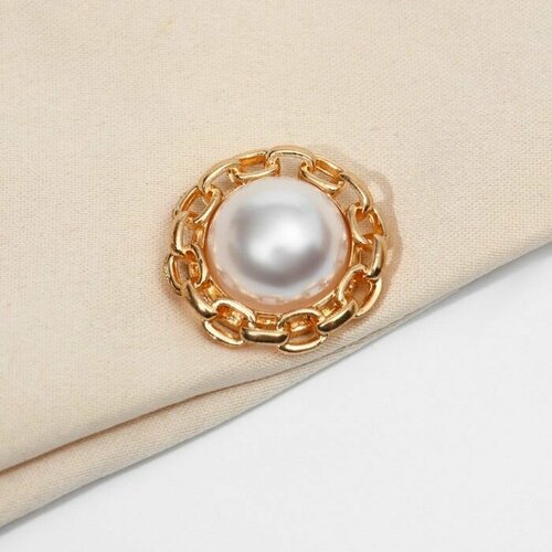 фото Зажим для платка queen fair, золотой, белый