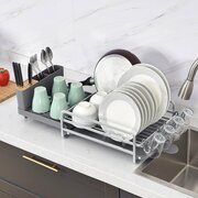 Сушилка для посуды shelf-market настольная silver+grey.