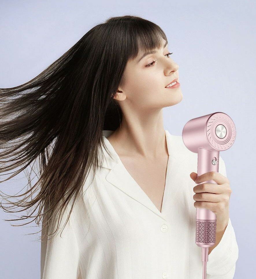 Фен SUPER SPEED HAIR DRYER, высокоскоростной фен DEALJA, 1600 Вт розовый