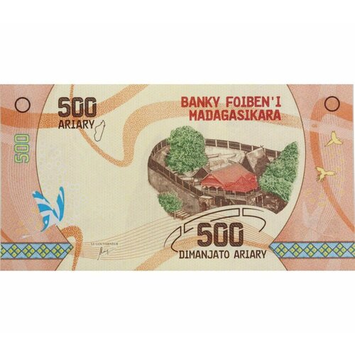 Банкнота 500 ариари. Мадагаскар 2017 UNC мадагаскар 10000 ариари 2017 г порт толанаро unc