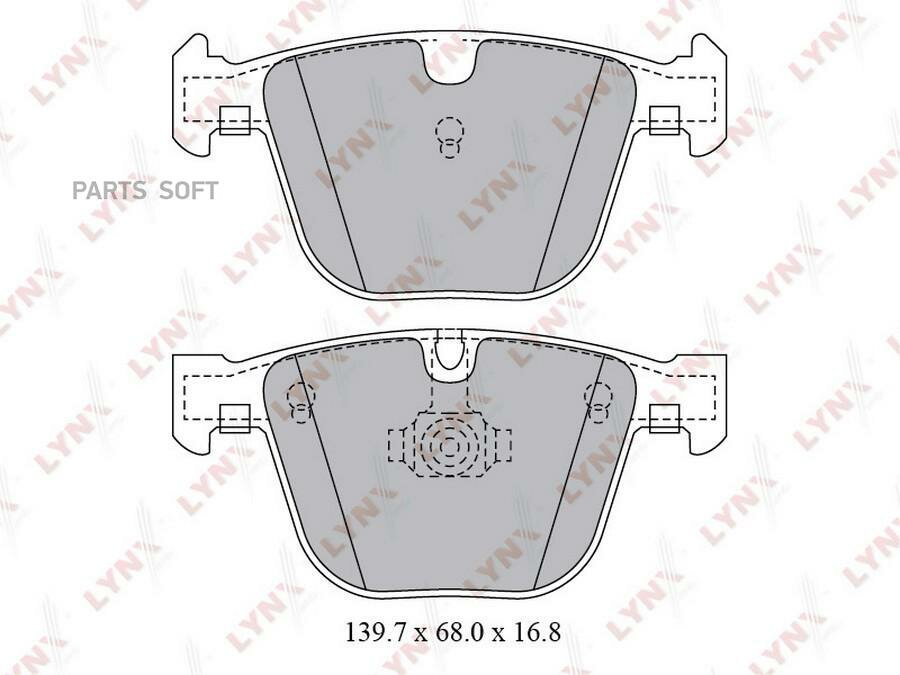 LYNXAUTO bd-1425 (0986424698 / 098642481 / 0986424812) колодки тормозные задние BMW (БМВ) 5(e60 / 61) 25d-48 03-10 / 6(e63