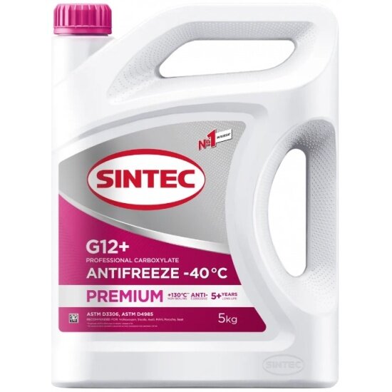 Антифриз Sintec PREMIUM G12+ -40 розовый 5 кг