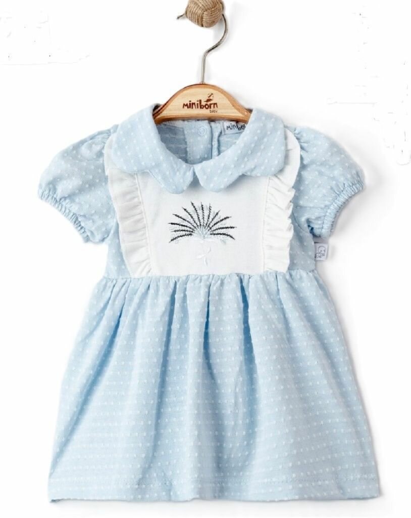 Платье Mini born, размер 74, голубой