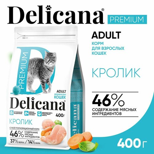 Корм для кошек Delicana с кроликом 400 г