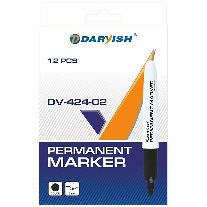 DARVISH Перманентный черный маркер 3 мм — фото 1