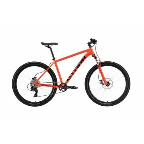 Велосипед Stark'24 Hunter 27.2 HD рыжий металлик/черный 20" черный, оранжевый, черный