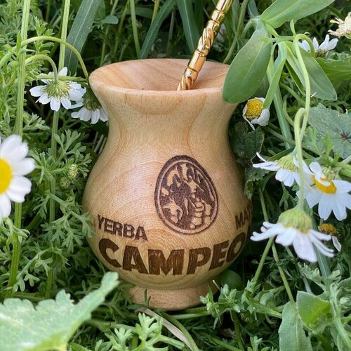 Фирменный калабас для чая мате Campeon из дерева дуб Аргентина Клуб матэ 2800₽