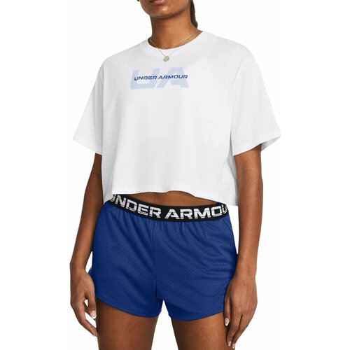 фото Футболка спортивная under armour ua w boxy crop branded ss, размер md, белый