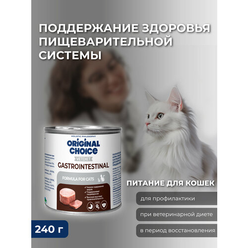 ORIGINAL CHOICE VETDIET Gastrointestinal 240 г ветеринарная диета для взрослых кошек с чувствительным пищеварением