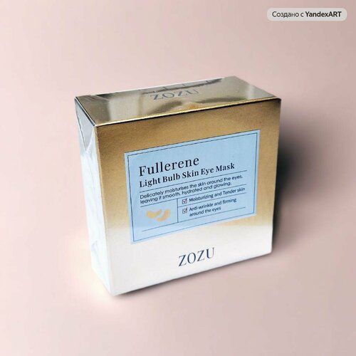Гидрогелевые омолаживающие патчи ZOZU с фуллереном и экстрактом красных морских водорослей с блестками 60 штук 391₽