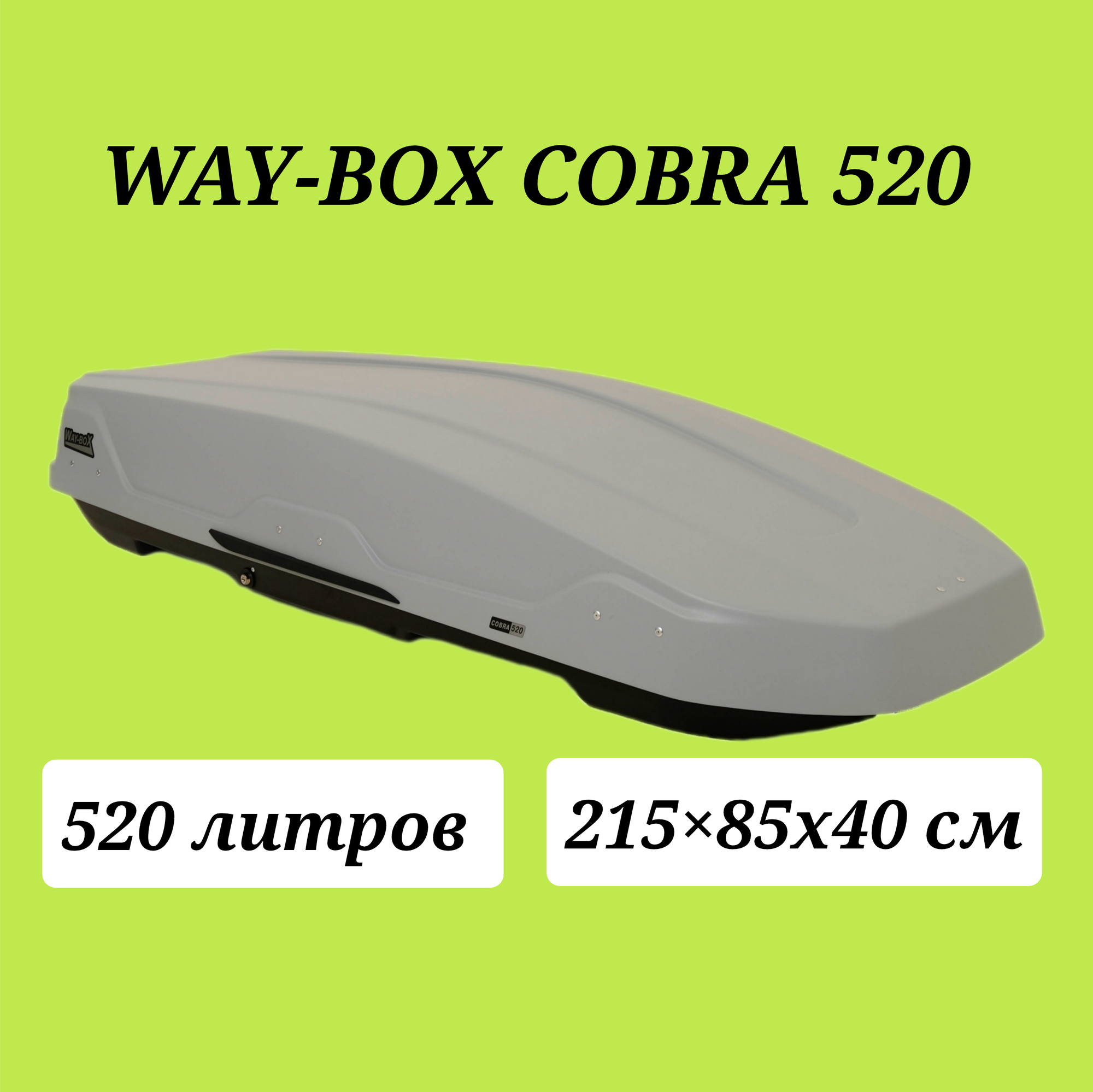 Автобокс Way-box Cobra 520 серый усиленный