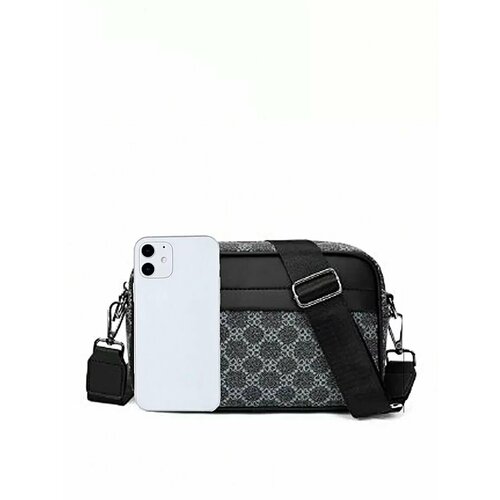 Сумка кросс-боди Domestic, фактура гладкая, серый