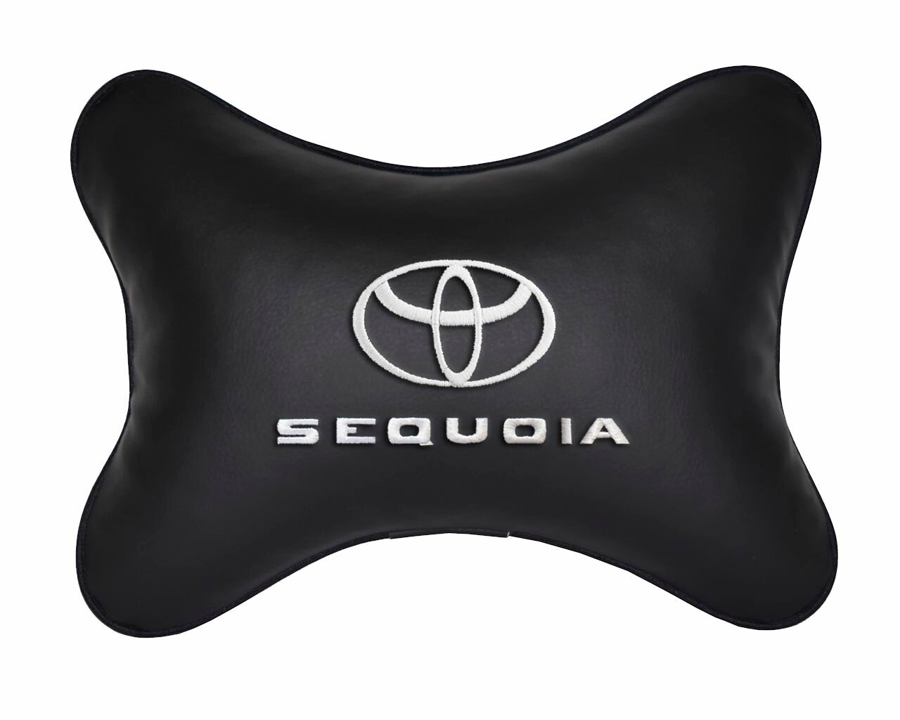 Подушка на подголовник автомобильная черная экокожа TOYOTA Sequia