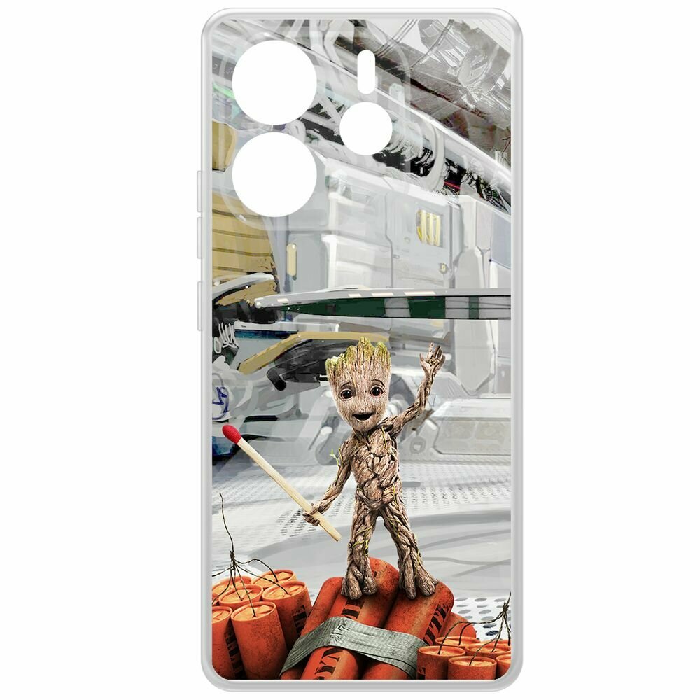 Чехол-накладка Krutoff Clear Case Стражи Галактики. Малыш Грут для Xiaomi Redmi Note 14 4G