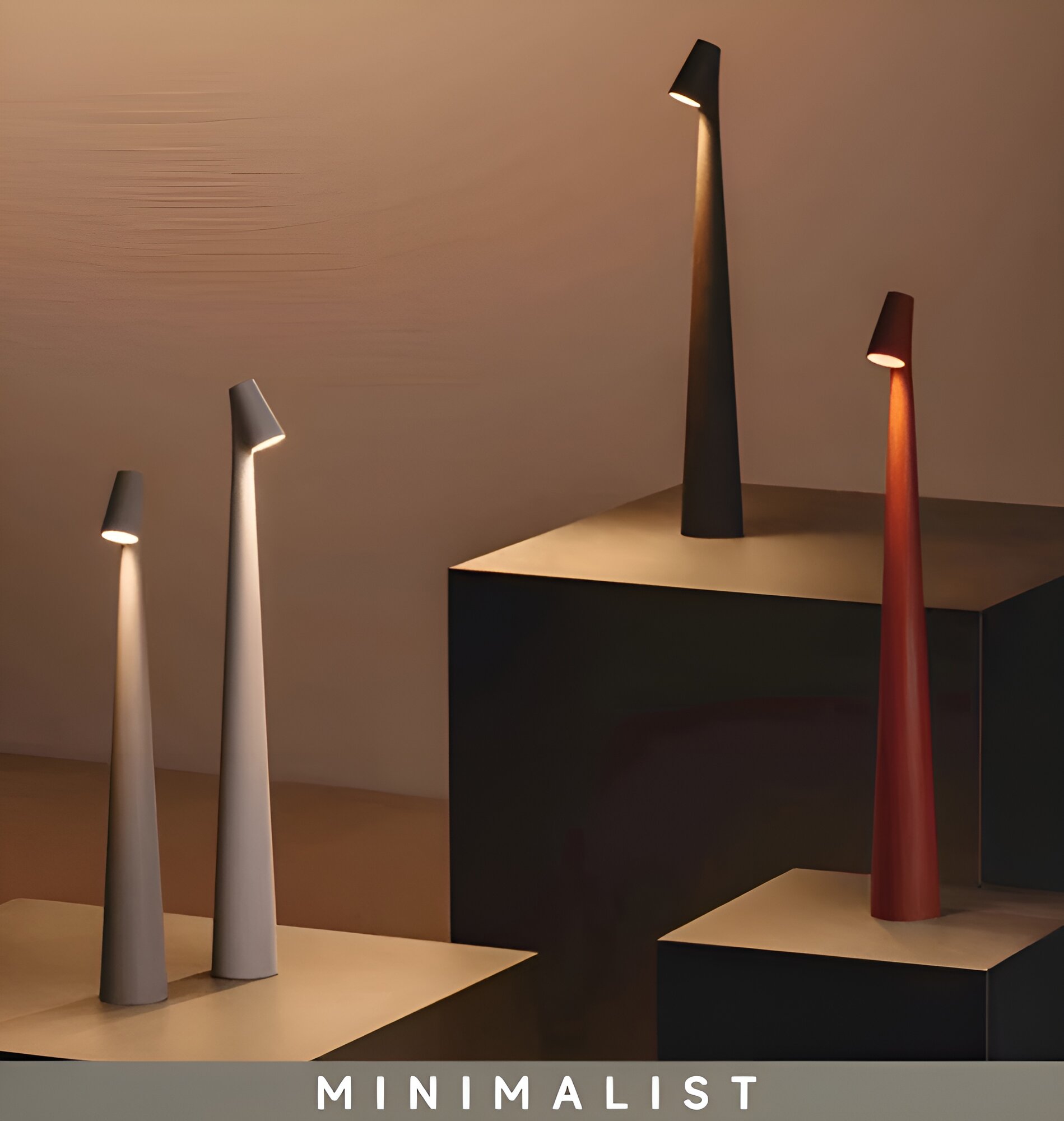 Лампа настольная Беспроводная Дизайнерская / Сенсорная / Черная