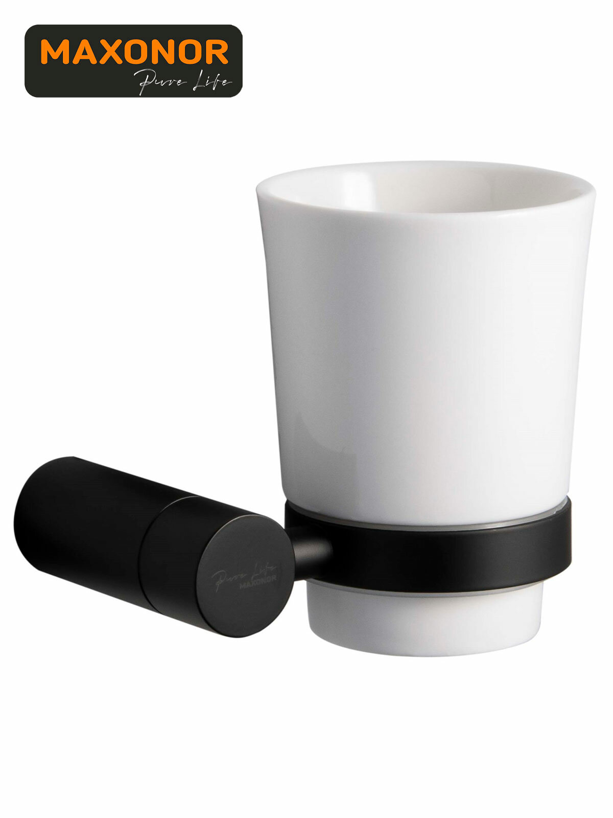 Стакан для зубных щёток настенный Maxonor PURE LIFE SHADE PL1706-7 черный матовый Латунь