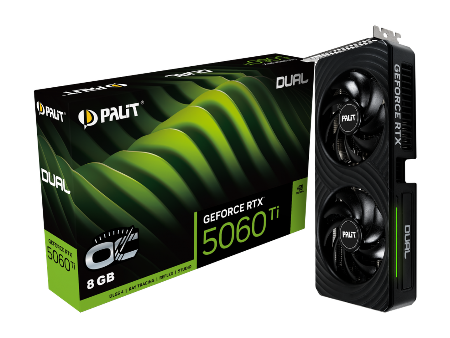 Видеокарта Palit GeForce RTX 5060 Ti DUAL OC 8GB (NE7506TT19P1-GB2062D)
