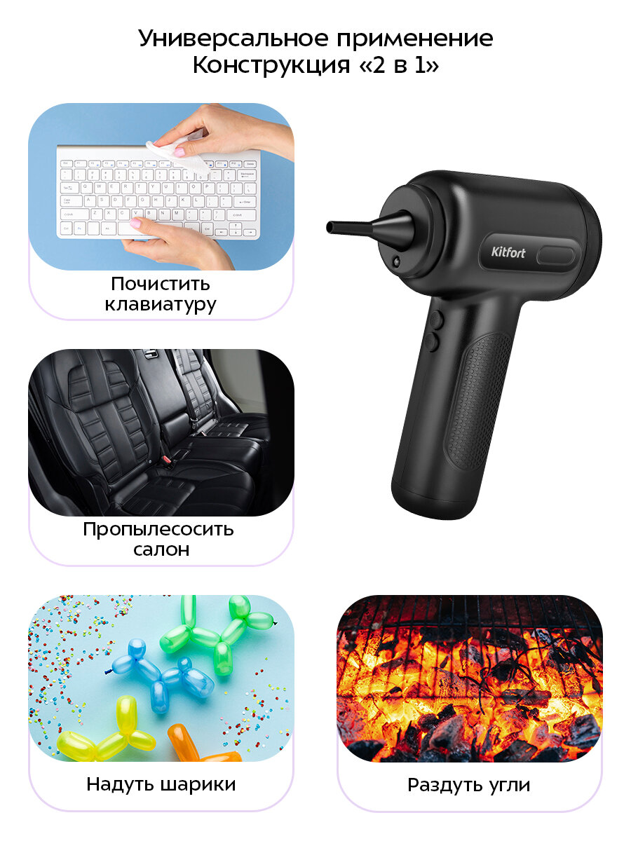 Воздуходувка "2 в 1" Kitfort КТ-4315 — фото 1
