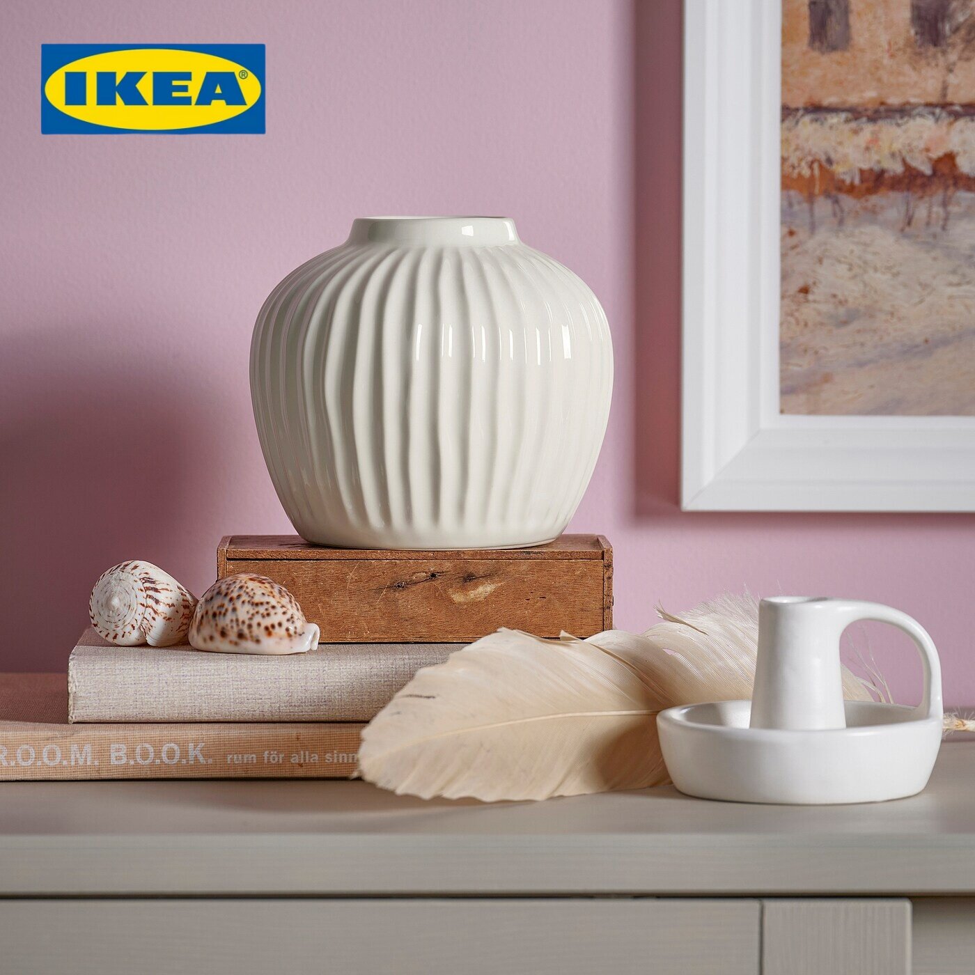 14-сантиметровая белая ваза, IKEA, PELARBJORK