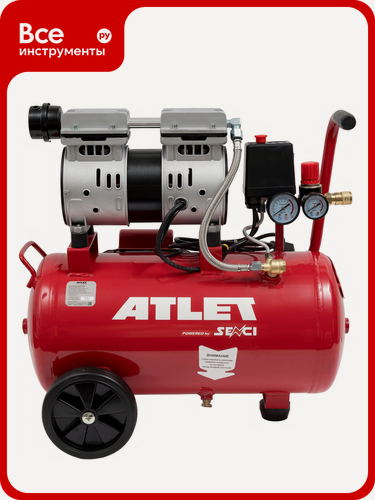 Изображение товара Поршневой безмасляный компрессор ATLET (24 л, 8 бар, 40 л/мин) SC-OF24L