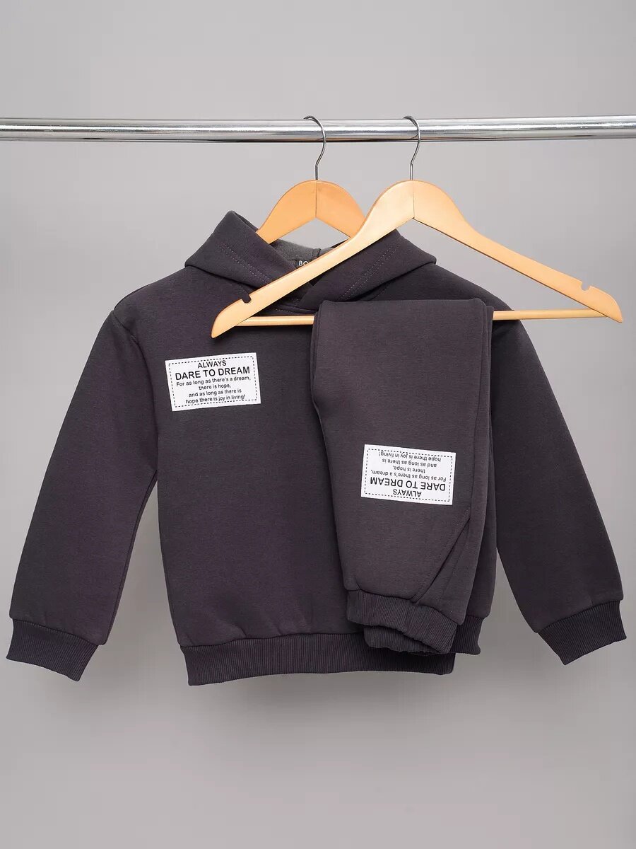 Костюм спортивный , размер 104, серый — фото 1