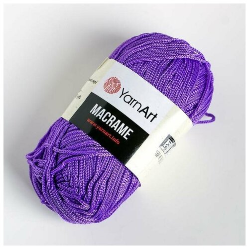 Пряжа Macrame Макраме 100процентов полиэстер 130м/90гр (135 сирень) пряжа macrame макраме 100% полиэстер 130м 90гр 135 сирень