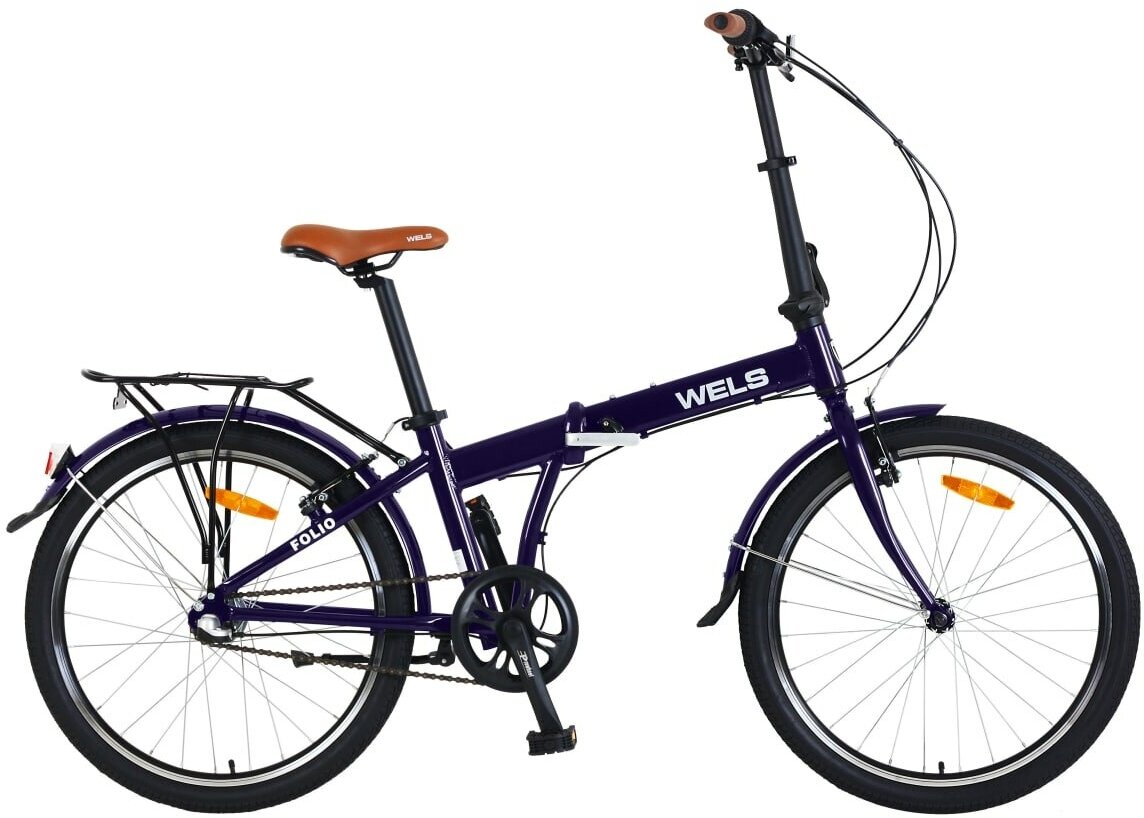 Велосипед складной WELS Folio 24-3 NEXUS (24", фиолетовый, 3 ск, 2023)