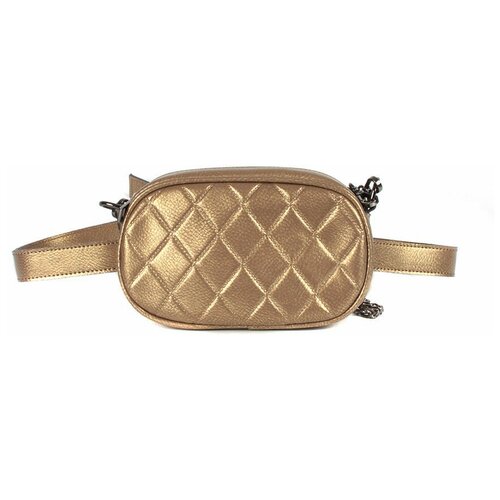 фото Сумка кросс-боди meyninger, натуральная кожа, золотистый