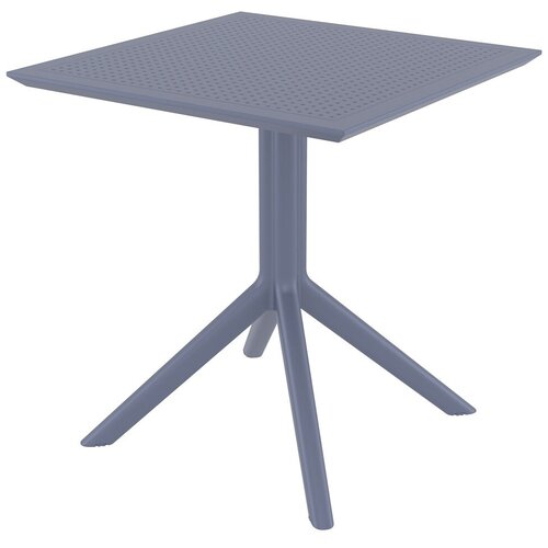 Стол садовый пластиковый Siesta Contract Sky Table 70, темно-серый