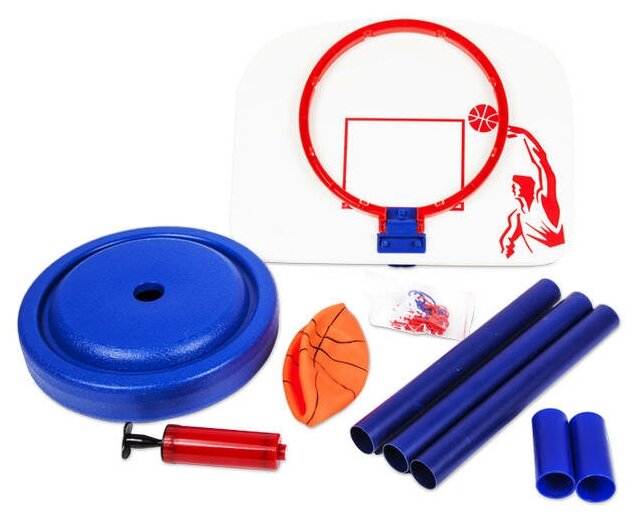 Набор для баскетбола (стойка с щитом, мяч, насос) (ZIL1810-044)