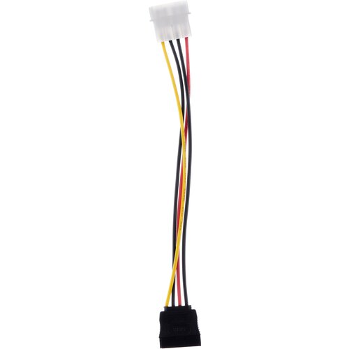 Переходник питания GSMIN WE36 4-Pin (M) - SATA 15-Pin (M) (Черный) кабель переходник питания molex 4 pin m sata 15 pin f behpex