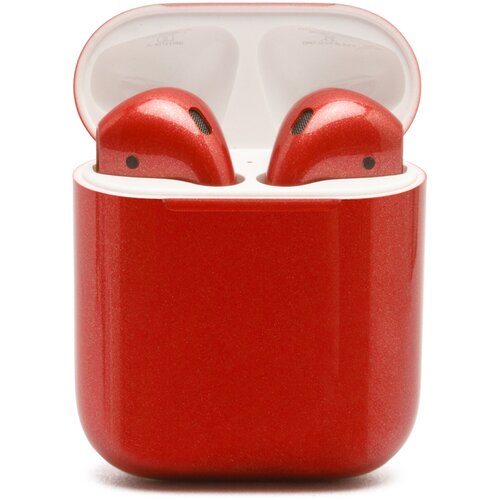Беспроводные наушники Apple AirPods 2 Color (без беспроводной зарядки чехла), глянцевый темно-красный