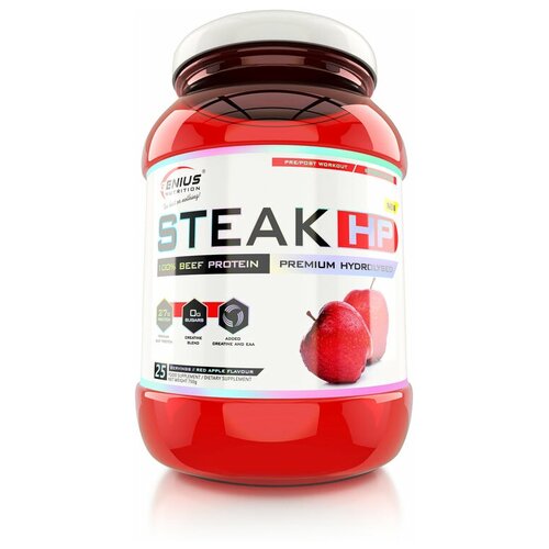 фото Genius nutrition steak hd 750 гр, красное яблоко