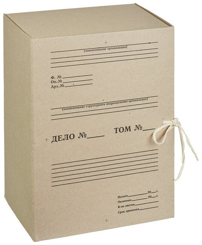 Короб архивный на 2-х завязках Attache 150 мм картон бурый до 1500 листов 730864