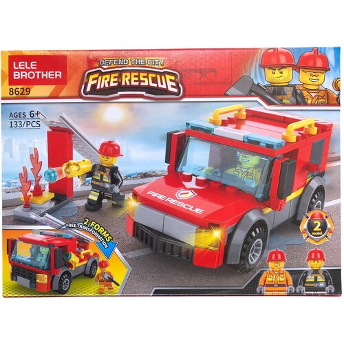 Конструктор пожарные спасатели / 8629 / 133 детали