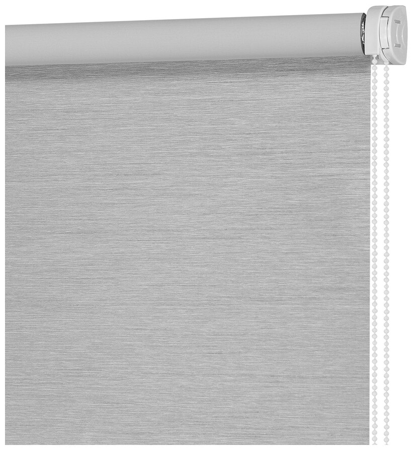 Штора рулонная блэкаут Сатин серый 80х160 см - фотография № 3