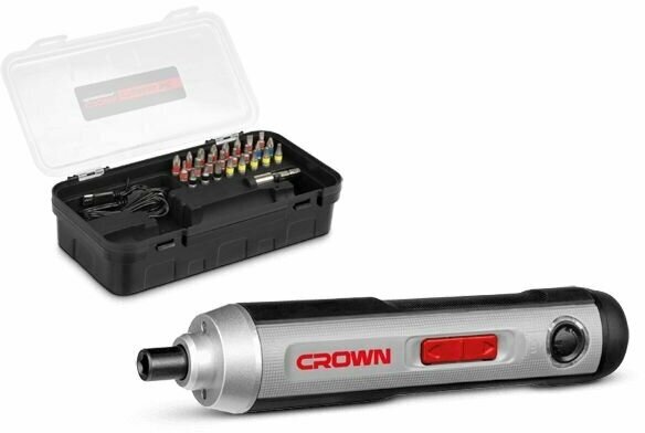 Аккумуляторная отвертка CROWN CT22033 IMC 36 В 2 Ah 72 Nm + 24шт. биты USB