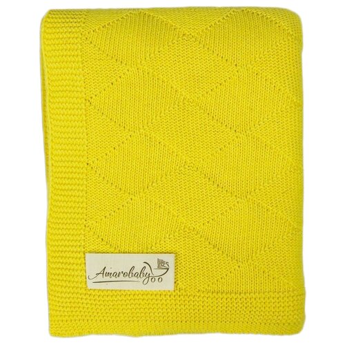 фото Плед amarobaby pure love ромбы 75х105 см желтый