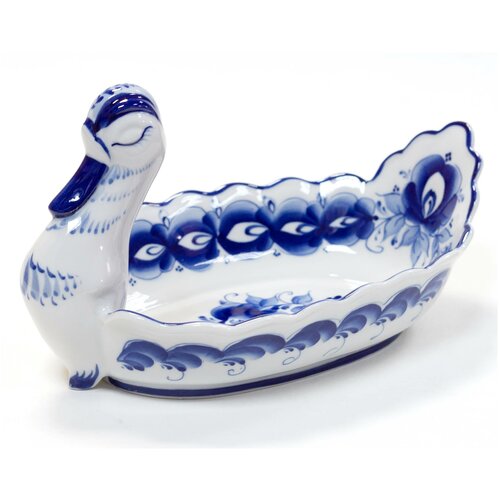 Конфетница Гжель Лебёдушка