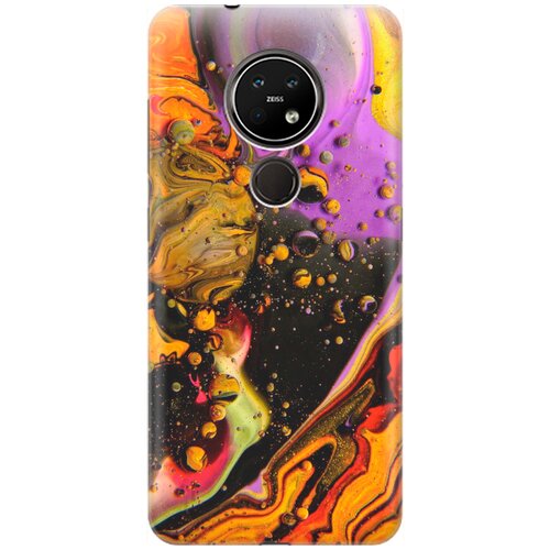 фото Силиконовый чехол на nokia 6.2 / 7.2 / нокиа 6.2 / 7.2 с принтом "разноцветные капли" gosso