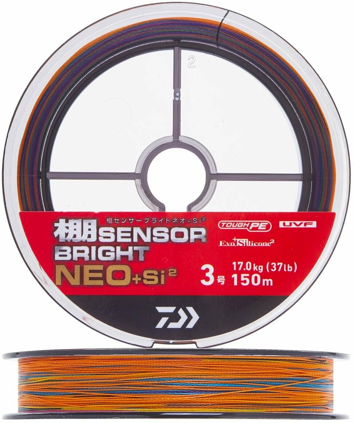 Шнур плетеный Daiwa UVF Tana Sensor Bright Neo +Si2 #3,0 0,285мм 150м (5color)