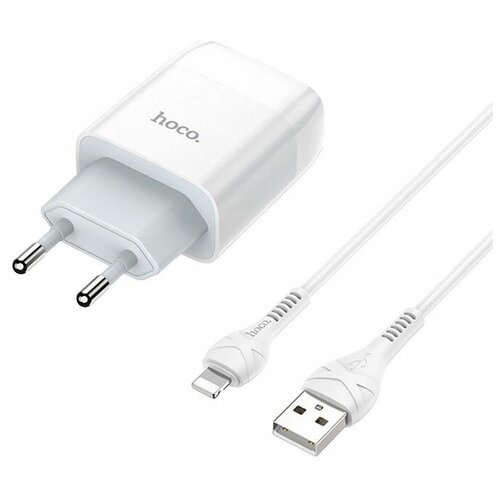 фото Зарядное устройство hoco c72a glorious 1usb/5v/2.1a + lightning white 114043