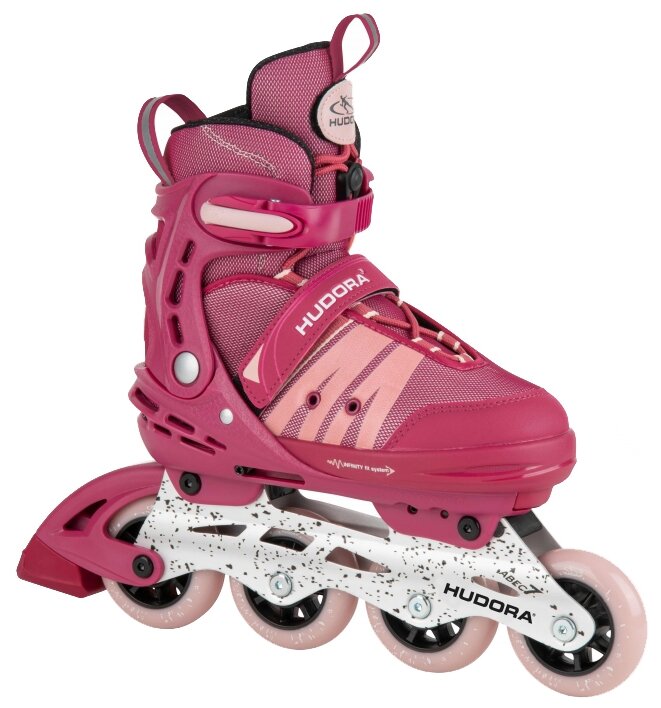 Раздвижные ролики HUDORA inline Skates Comfort, розовые, размер 29-34