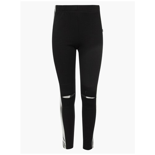 фото Леггинсы nota bene размер 164, черный/серебристый