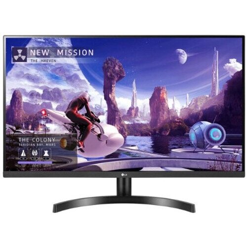 Монитор 31.5 LG 32QN600 IPS, 2560x1440, черный монитор 23 6 dell s2422hg 2422 4888 1920x1080 4 ms 178° 178° 350 cd m 3000 1 va 165 гц изогнутый hdmi 2 0 x2 dp 1 2 has