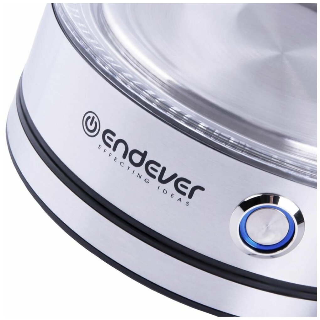 Чайник электрический стеклянный Endever KR-345G / 1,8л / 2200 Вт - фотография № 3
