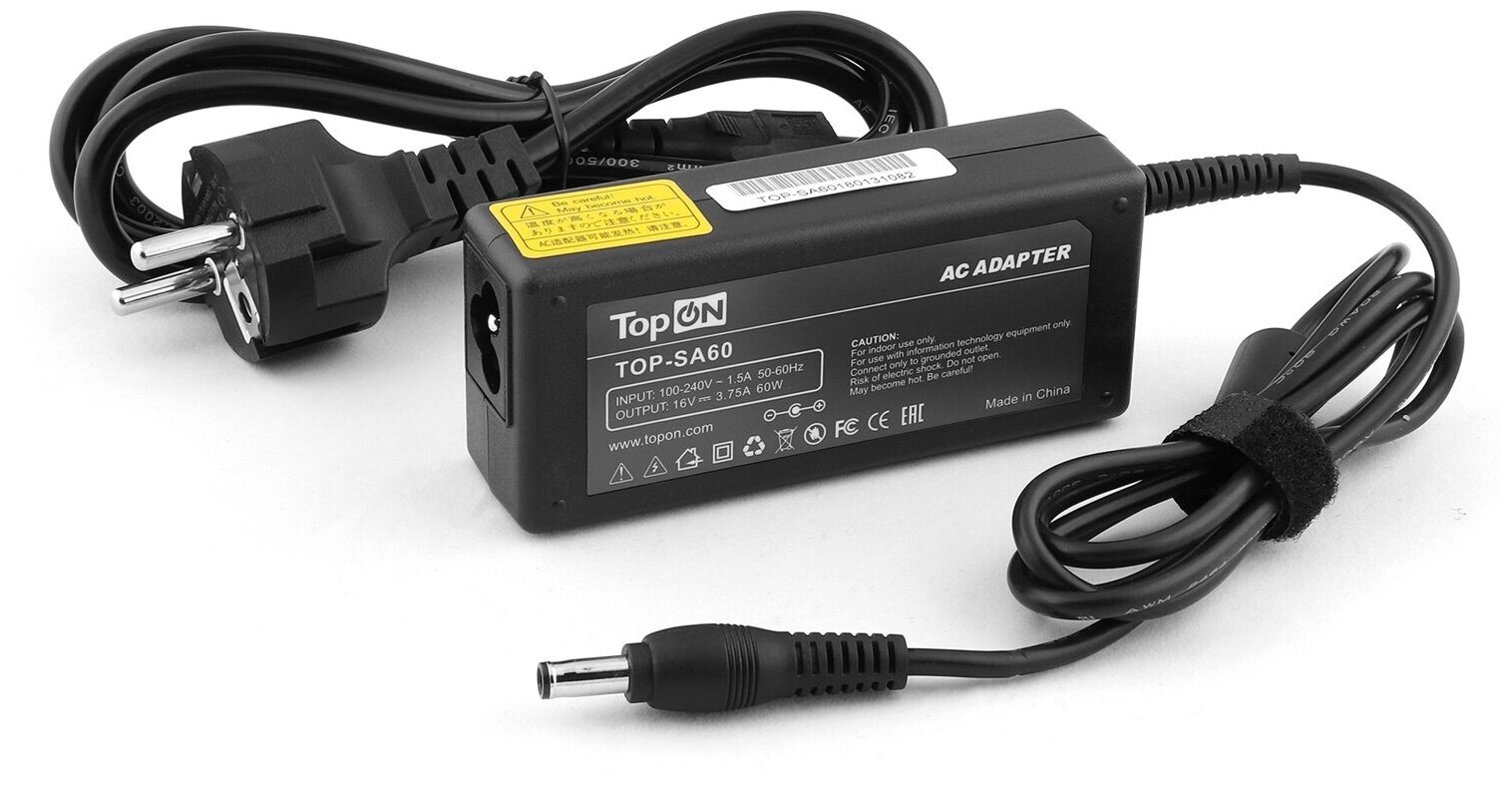 Блок питания TopON для ЖК монитора 16V 3.75A (5.5 х 3.0) 60W PSCV600104A TOP-SA60